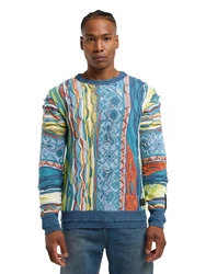CARLO COLUCCI Rundhalspullover Dimani Orange/Braun/Schwarz/Mischfarben/Blau