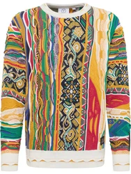 CARLO COLUCCI Rundhalspullover Dimani Mischfarben/Orange/Creme/Braun/Gelb/Grau
