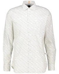 BOSS Langarmhemd REMITON Weiß/Grau/Beige/Khaki/Creme