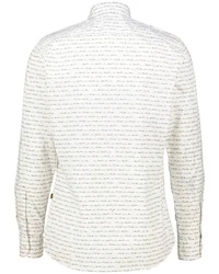 BOSS Langarmhemd REMITON Weiß/Grau/Beige/Khaki/Creme