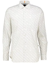BOSS Langarmhemd REMITON Weiß/Grau/Beige/Khaki/Creme