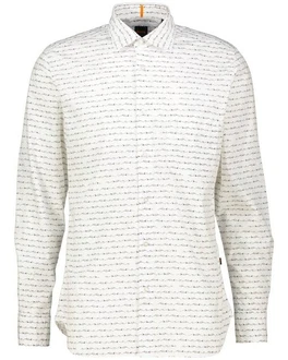 BOSS Langarmhemd REMITON Weiß/Grau/Beige/Khaki/Creme