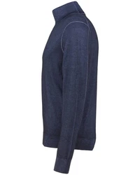 BOSS Strickpullover ARTULO Dunkelblau/Grau