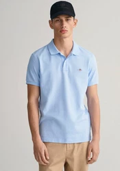 Gant Poloshirt REGULAR SHIELD Hellblau/Blau