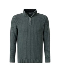 Pioneer Authentic Jeans Strickpullover Dunkelgrün