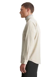 Marc O'Polo Langarmhemd Bio-Baumwoll-Twill Khaki/Beige