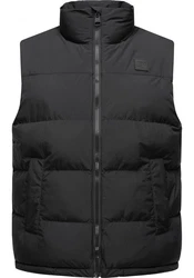 Ragwear Steppweste Savan Herren Outdoorweste Schwarz/Dunkelgrau