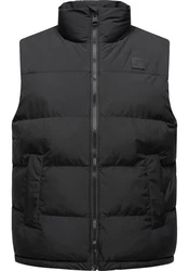 Ragwear Steppweste Savan Herren Outdoorweste Schwarz/Dunkelgrau