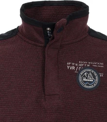 CASAMODA Longsweatshirt Sweattroyer mit Zip Bordeaux/Dunkelrot/Dunkelblau