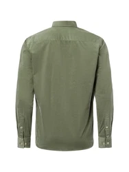 Marc O'Polo Langarmhemd mit Button-Down-Kragen Dunkelgrün/Grün