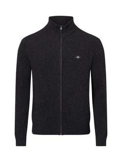 GANT Strickjacke schwarz/charcoal GANT Strickjacke schwarz/charcoal