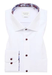 Eterna Langarmhemd MODERN FIT Rot/Dunkelrot/Weiß