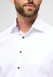 Eterna Langarmhemd MODERN FIT Rot/Dunkelrot/Weiß
