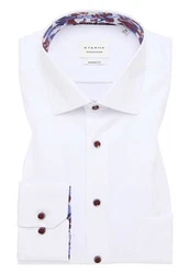 Eterna Langarmhemd MODERN FIT Rot/Dunkelrot/Weiß