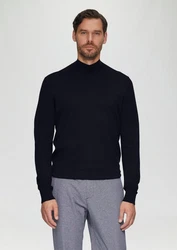 s.Oliver BLACK LABEL Strickpullover Softer Turtleneckpullover Dunkelblau