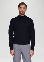 s.Oliver BLACK LABEL Strickpullover Softer Turtleneckpullover Dunkelblau