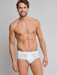 Schiesser Slip Authentic Sport (4-St) Weiß/Creme/Braun