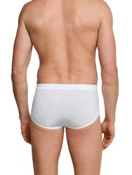 Schiesser Slip Authentic Sport (4-St) Weiß/Creme/Braun