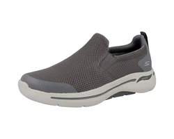Skechers Go Walk Arch Fit - Togpath Herren Slipper Grau/Hellgrau/Dunkelgrau/Braun