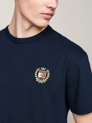 Tommy Jeans T-Shirt TJM REG RWB CREST FLAG TEE marine/gold