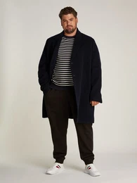 Tommy Hilfiger Big & Tall Wollmantel BT-WOOL MIX COAT-B in Groen Gren, mit hochwertigen Knpfen