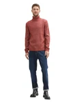 TOM TAILOR Rollkragenpullover mit Rollkragen Rot/Dunkelrot/Braun