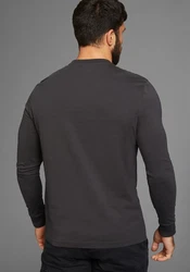 H.I.S Henleyshirt mit Knopfleiste Dunkelrot/Braun/Bordeaux/Dunkelgrau