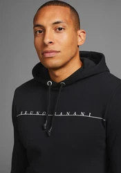 Bruno Banani Kapuzensweatshirt mit Logodruck Schwarz/Beige