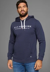 H.I.S Kapuzensweatshirt mit Logoprint Dunkelblau/Hellblau