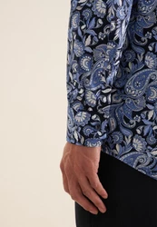 seidensticker Langarmhemd Businesshemd Regular Fit Lila/Blau/Grau