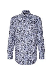 seidensticker Langarmhemd Businesshemd Regular Fit Lila/Blau/Grau