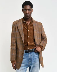 Gant Langarmhemd REG UT CORDUROY SHIRT Braun/Dunkelbraun/Orange