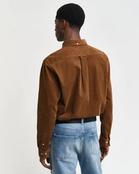 Gant Langarmhemd REG UT CORDUROY SHIRT Braun/Dunkelbraun/Orange