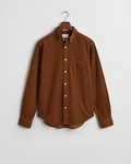 Gant Langarmhemd REG UT CORDUROY SHIRT Braun/Dunkelbraun/Orange