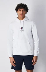 Champion Sweatshirt Hooded Sweatshirt mit neuem Champion-Logo White