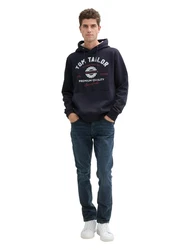 TOM TAILOR Sweatshirt Langarmshirt Dunkelblau/Beige/Hellblau