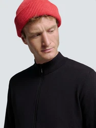 NO EXCESS Strickpullover Cardigan Regular Fit Schwarz/Dunkelblau