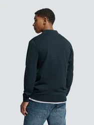 NO EXCESS Strickpullover Cardigan Regular Fit Dunkelgrün/Dunkelblau/Dunkelgrau/Grün