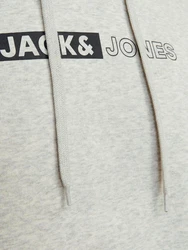 Jack & Jones Sweatshirt Hoodie CORP JJECORP LOGO Grau/Hellgrau