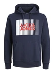 Jack & Jones Sweatshirt Hoodie CORP JJECORP LOGO Dunkelblau/Hellblau/Schwarz