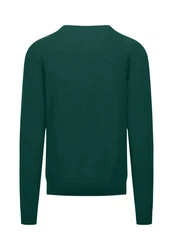 FYNCH-HATTON Strickpullover O-Neck Structure Dunkelgrün/Türkis/Grün