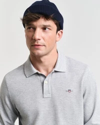 GANT Poloshirt REGULAR SHIELD LONGSLEEVE PIQUE RUGGER graumeliert/Grau/grau