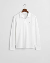 GANT Poloshirt REGULAR SHIELD LONGSLEEVE PIQUE RUGGER Weiß/Creme