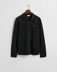 GANT Poloshirt REGULAR SHIELD LONGSLEEVE PIQUE RUGGER Schwarz