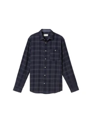TOM TAILOR Kurzarmshirt Regular Fit Hemd Blau/Hellblau/Dunkelblau/Grau