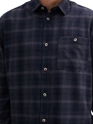 TOM TAILOR Kurzarmshirt Regular Fit Hemd Blau/Hellblau/Dunkelblau/Grau