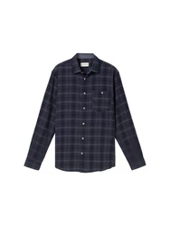 TOM TAILOR Kurzarmshirt Regular Fit Hemd Blau/Hellblau/Dunkelblau/Grau