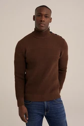 WE Fashion Sweater Dunkelrot/Braun/Bordeaux/Dunkelbraun
