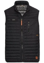 camel active Steppweste Regular Fit Schwarz/Grau/Orange