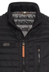 camel active Steppweste Regular Fit Schwarz/Grau/Orange